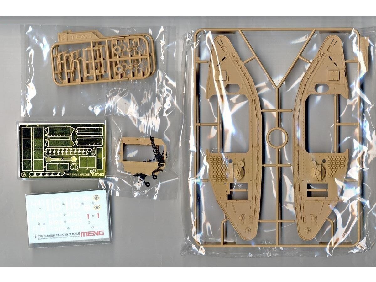 Konstruktor Meng mudel – Briti rasketank Mk.V mees, 1/35, TS-020, 8 aastat+ цена и информация | Klotsid ja konstruktorid | kaup24.ee