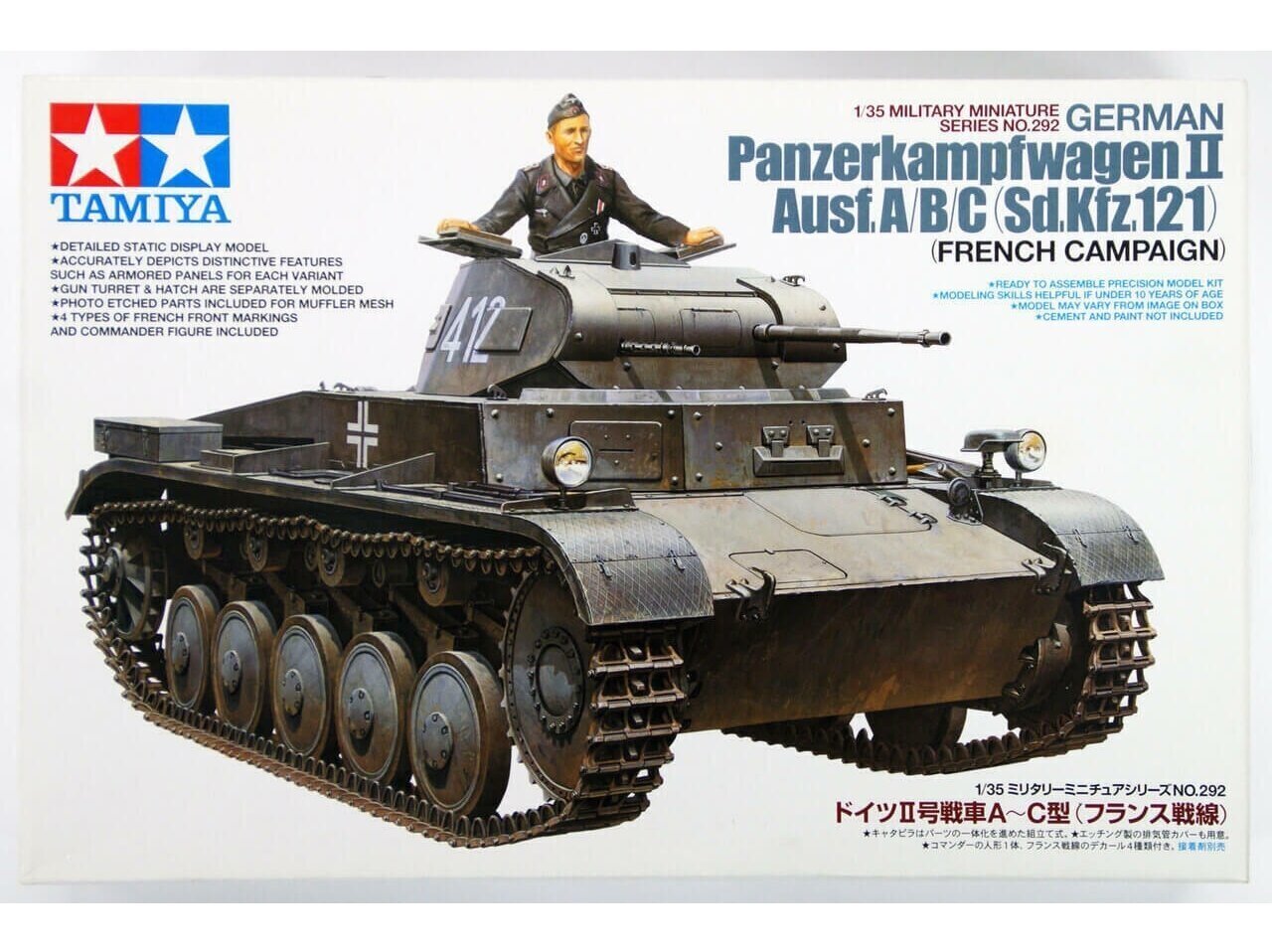 Tamiya - German Panzerkampfwagen II Ausf.A/B/C (Sd.Kfz.121) (French Campaign), 1/35, 35292 hind ja info | Klotsid ja konstruktorid | kaup24.ee
