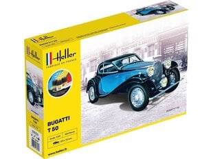 Heller - Bugatti T 50 mudeli komplekt, 1/24, 56706 hind ja info | Klotsid ja konstruktorid | kaup24.ee