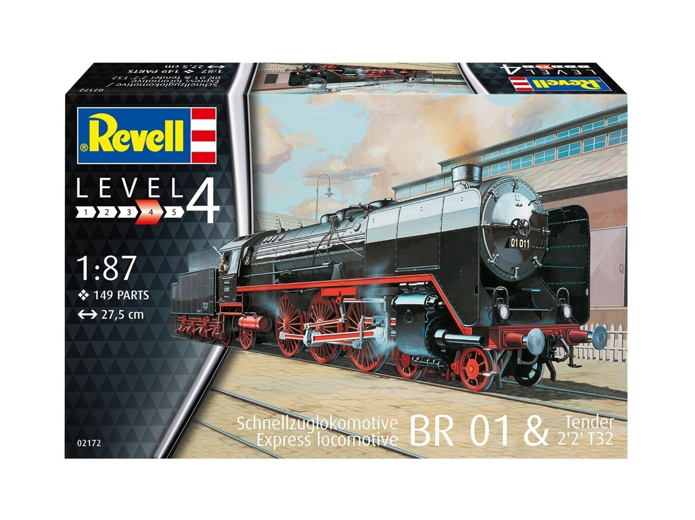 Konstruktor Revell - Express locomotive BR01 with tender 2'2' T32, 1/87, 02172 цена и информация | Klotsid ja konstruktorid | kaup24.ee