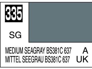 Mr.Hobby - Mr.Color C-335 BS381C/637 Medium Sea Grey, 10ml цена и информация | Принадлежности для рисования, лепки | kaup24.ee