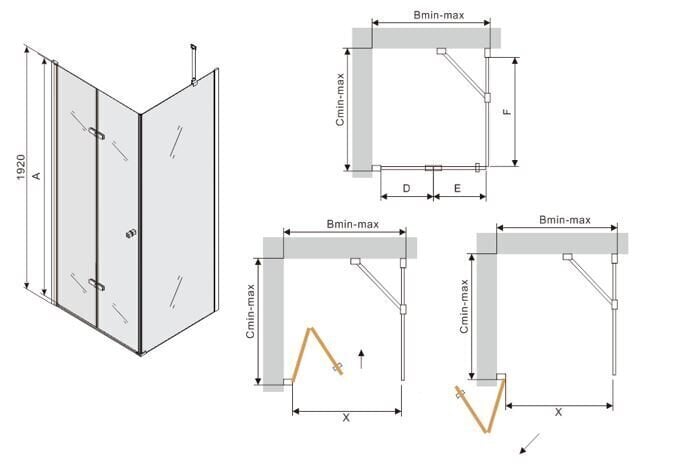 Dušikabiin Mexen Lima, 85x70,80,90,100,110,120 cm hind ja info | Dušikabiinid | kaup24.ee