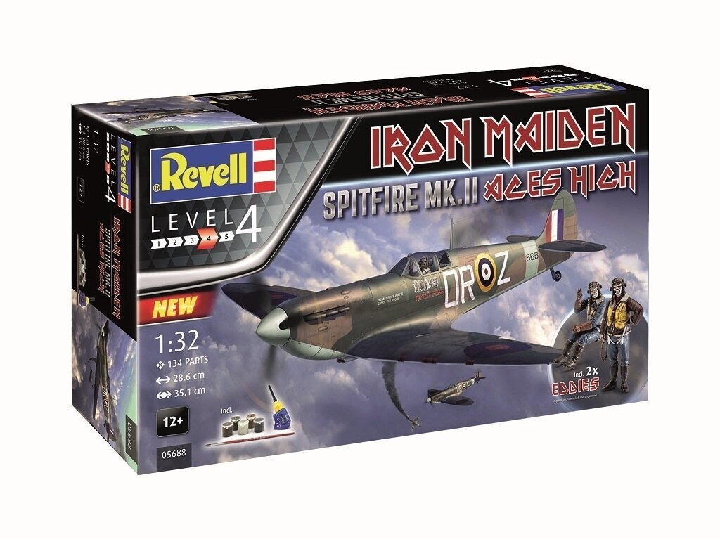 Revell - Spitfire MkII Aces High Model Set, 1/32, 05688 цена и информация | Klotsid ja konstruktorid | kaup24.ee