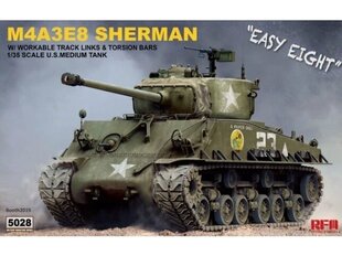 Rye Field Model - M4A3E8 Sherman w/Workable Track Links, 1/35, RFM-5028 цена и информация | Конструкторы и кубики | kaup24.ee