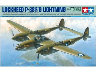 Пластиковая сборная модель Tamiya - Lockheed P-38 F/G Lightning, 1/48, 61120 цена и информация | Конструкторы и кубики | kaup24.ee