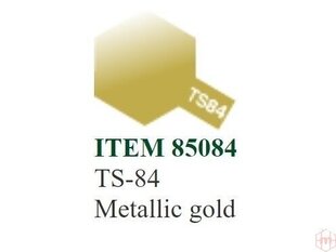Аэрозольная краска Tamiya - TS-84 Metallic gold, 100 мл цена и информация | Принадлежности для рисования, лепки | kaup24.ee