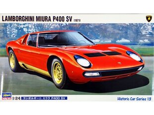 Пластиковая сборная модель Hasegawa - Lamborghini Miura P400 SV, 1/24, 21213 цена и информация | Конструкторы и кубики | kaup24.ee