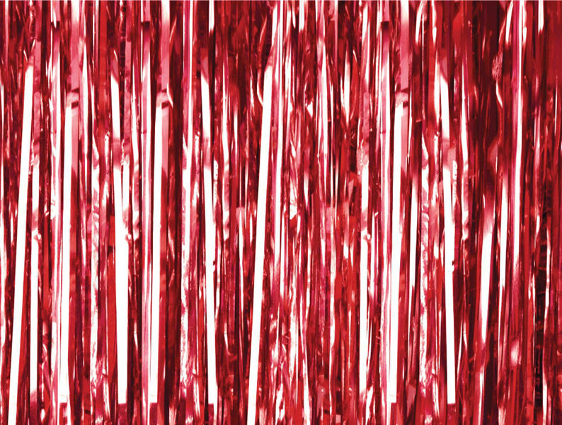 Fooliumkardin 90 x 250 cm, punane цена и информация | Peokaunistused | kaup24.ee