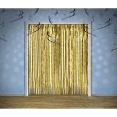 Fooliumkardin 90 x 250 cm, kuldne цена и информация | Праздничные декорации | kaup24.ee