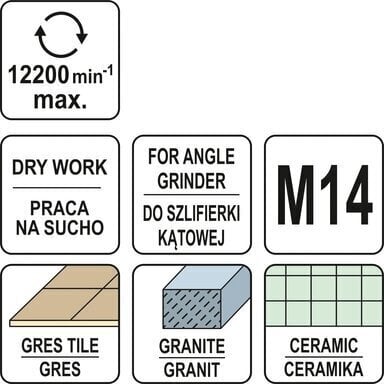 Teemant frees d-30mm (YT-60445) цена и информация | Käsitööriistad | kaup24.ee