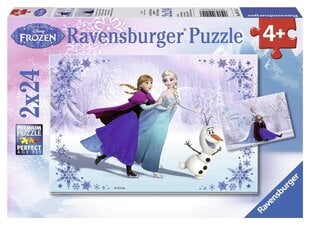 Пазл Ravensburger Frozen Sisters Forever, 2х24 шт. цена и информация | Пазлы | kaup24.ee