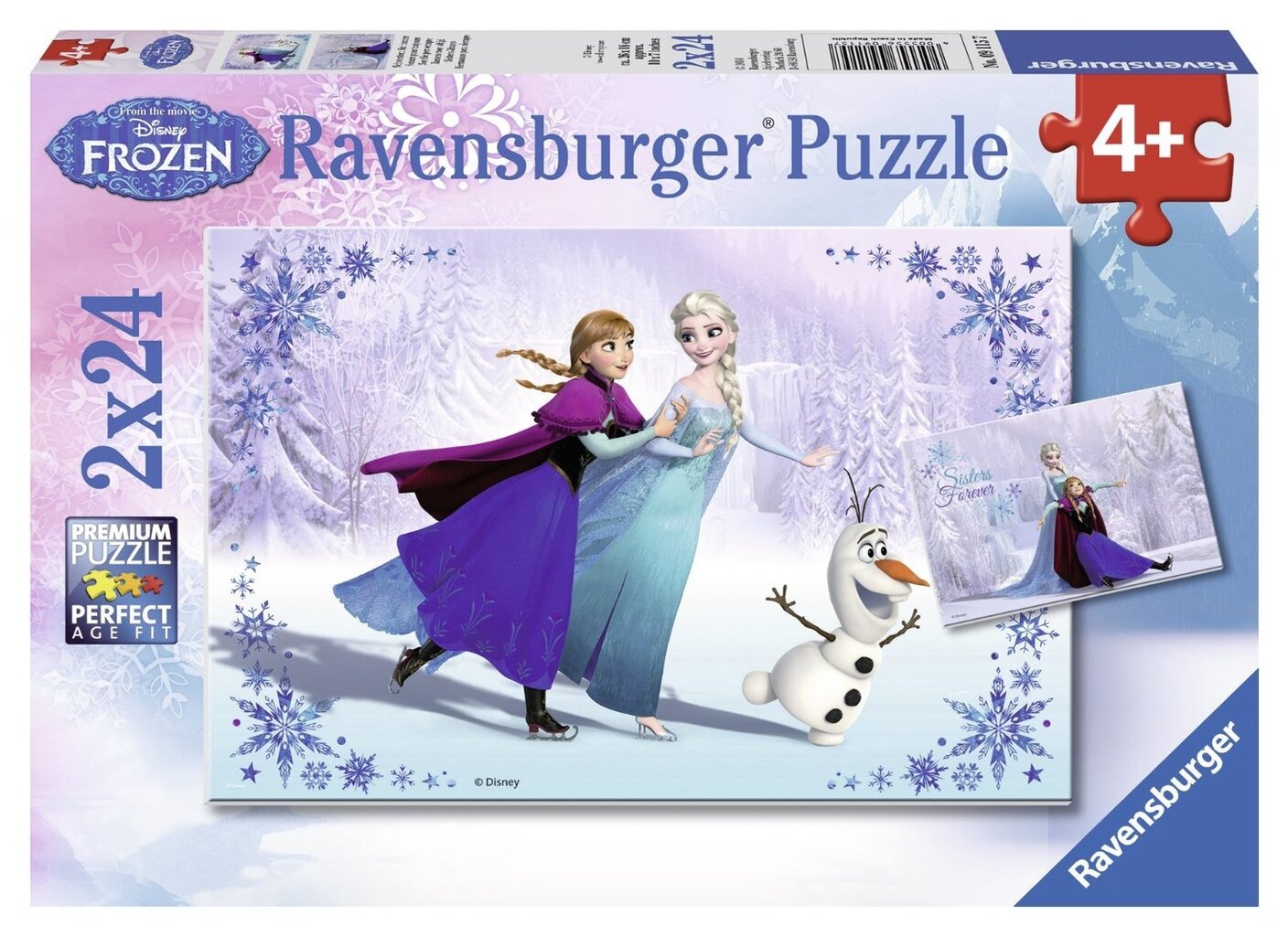 Pusle Ravensburger, 2 x 24 tk, Lumekuninganna hind ja info | Pusled | kaup24.ee