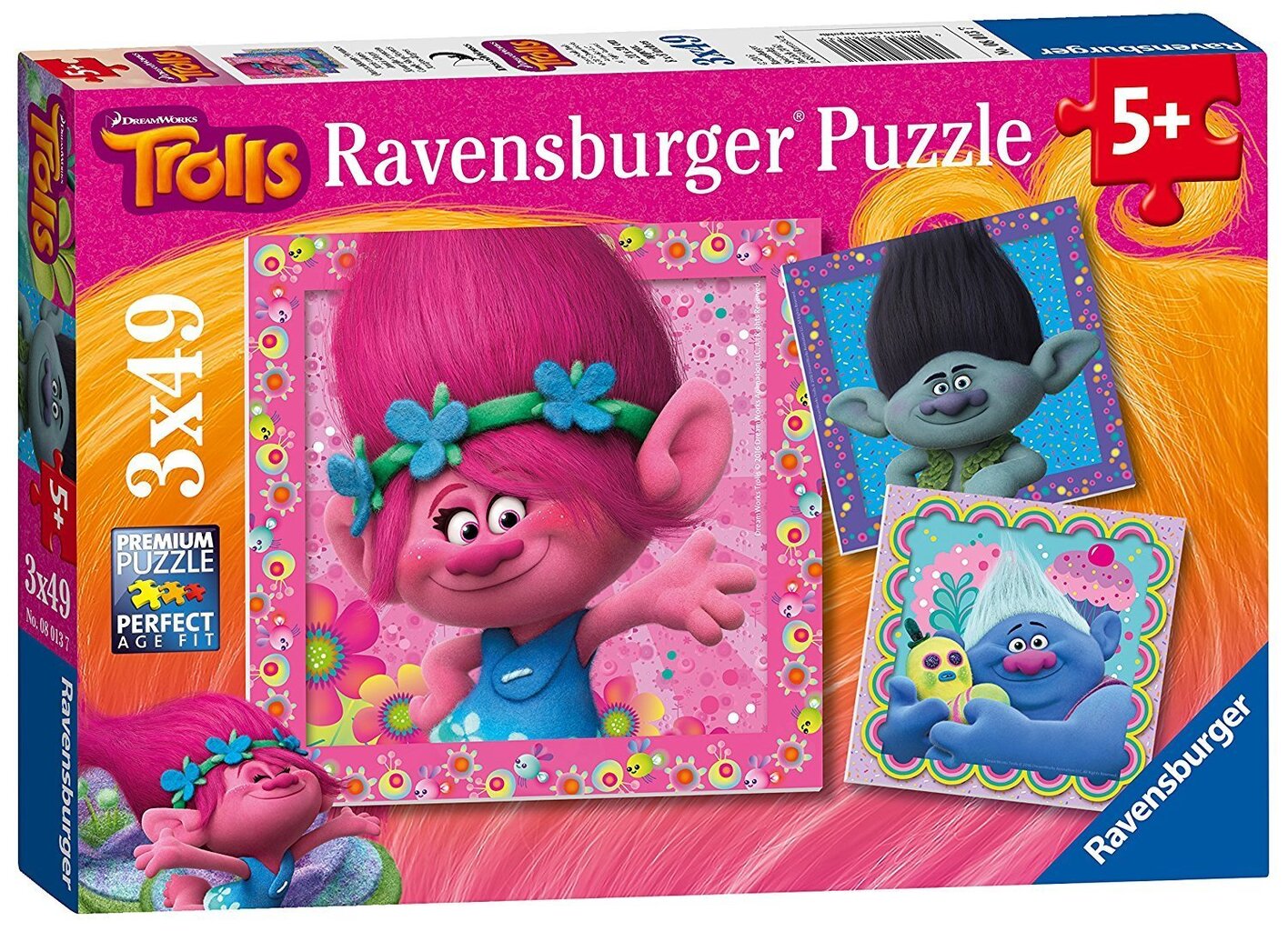 Puslede komplekt Ravensburger Trolls 3x49 detaili, 080137 hind ja info | Pusled | kaup24.ee