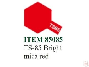 Tamiya - TS-85 Bright mica red, 100ml hind ja info | Kunstitarbed, voolimise tarvikud | kaup24.ee