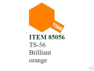 Распыляемая краскаTamiya TS-56 Brilliant orange, 100 ml цена и информация | Принадлежности для рисования, лепки | kaup24.ee