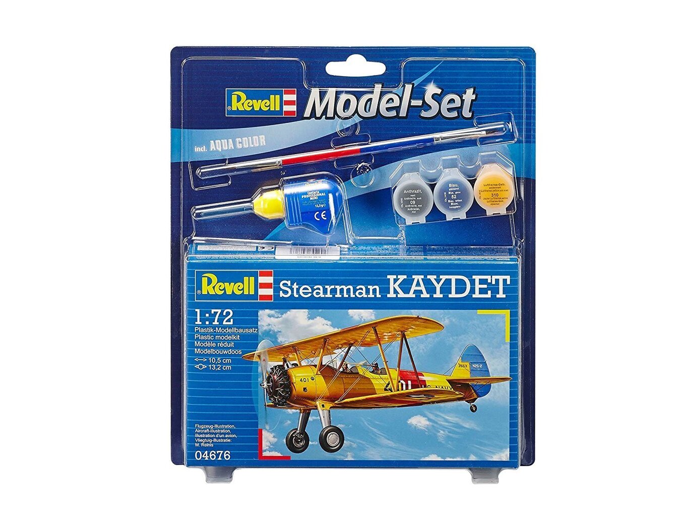 Revell - Stearman Kaydet mudeli komplekt, 1/72, 64676 цена и информация | Poiste mänguasjad | kaup24.ee
