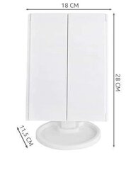 Косметическое зеркало со светодиодной подсветкой цена и информация | Аксессуары для ванной комнаты | kaup24.ee
