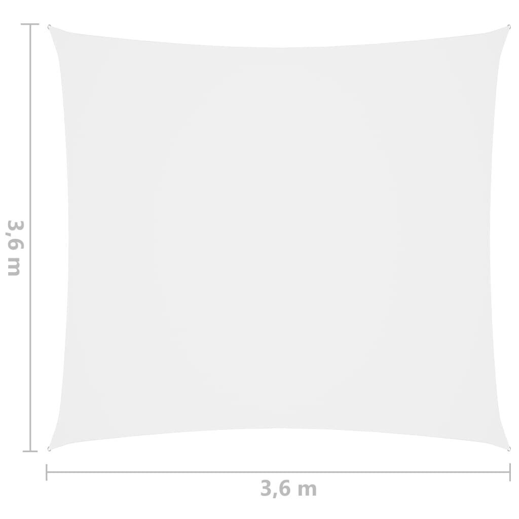 Päikesesirm, 3,6x3,6 m, valge hind ja info | Päikesevarjud, markiisid ja alused | kaup24.ee