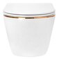 WC-pott REA Carlo Mini Flat, White/Gold edge hind ja info | WС-potid | kaup24.ee