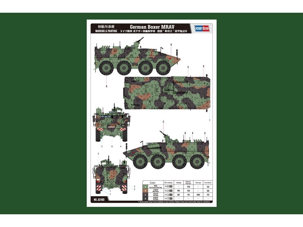 HobbyBoss - German Boxer MRAV, 1/35, 82480 цена и информация | Klotsid ja konstruktorid | kaup24.ee