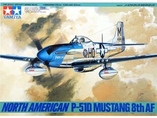 Tamiya - North American P-51D Mustang 8th AF, 1/48, 61040 цена и информация | Конструкторы и кубики | kaup24.ee