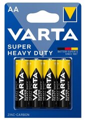 Patarei Varta Superlife/Super Heavy Duty, AA (LR6), 4 tk hind ja info | Patareid | kaup24.ee