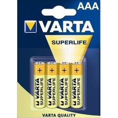 Patareid Varta Superlife/Super Heavy Duty, AAA (LR03), 4 tk цена и информация | Батарейки | kaup24.ee