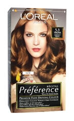 Стойкая краска для волос L'Oreal Paris Preference, 5.3 Virgine цена и информация | Краска для волос | kaup24.ee