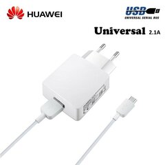 Originaalne kiire laadija, Huawei laadija 2A + 1m microUSB kaabel, valge hind ja info | Mobiiltelefonide laadijad | kaup24.ee