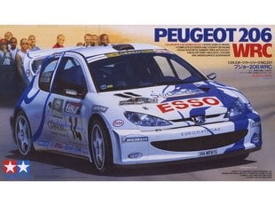 Tamiya - Peugeot 206 WRC, 1/24, 24221 цена и информация | Конструкторы и кубики | kaup24.ee