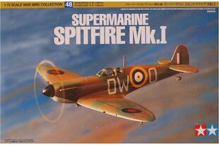 Tamiya - Supermarine Spitfire Mk.I, 1/72, 60748 цена и информация | Конструкторы и кубики | kaup24.ee