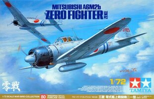 Tamiya - Mitsubishi A6M2b Zero Fighter (ZEKE), 1/72, 60780 цена и информация | Конструкторы и кубики | kaup24.ee