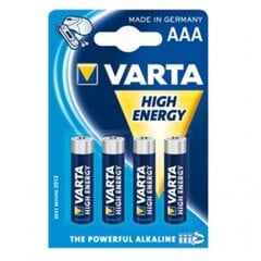Pataerid Varta High Energy AAA, 4 tk hind ja info | Patareid | kaup24.ee