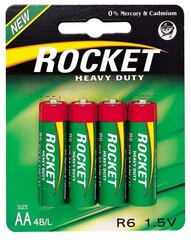 Rocket Heavy Duty AA patareid, 4 tk цена и информация | Батарейки | kaup24.ee