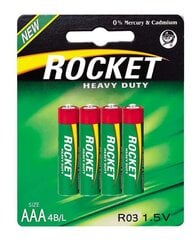 Rocket Heavy Duty AAA patareid, 4 tk hind ja info | Rocket Sanitaartehnika, remont, küte | kaup24.ee