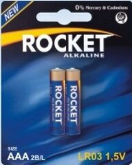 Rocket Alkaline AAA patareid, 2 tk цена и информация | Батарейки | kaup24.ee