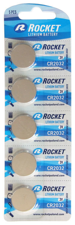 Rocket Lithium CR2032 patareid, 5 tk hind ja info | Patareid | kaup24.ee