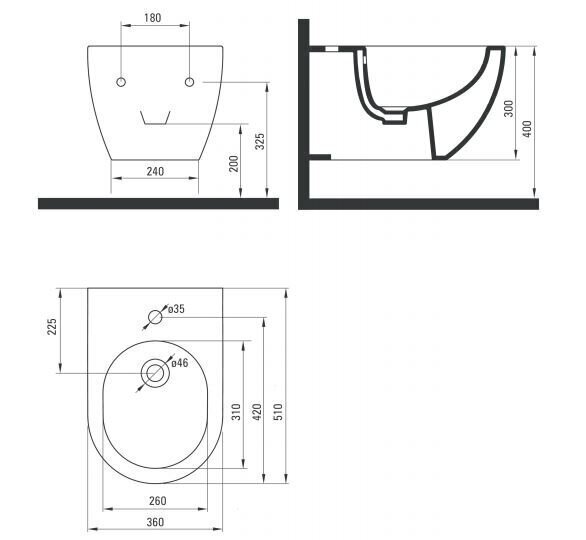 WC-pidee Deante Peonia CDE DBPW, Anthracite hind ja info | Bideed | kaup24.ee