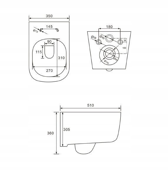 WC-pott Mexen Sofia Black Rimless Slim Duroplast aeglaselt isesulguva kaanega цена и информация | WС-potid | kaup24.ee