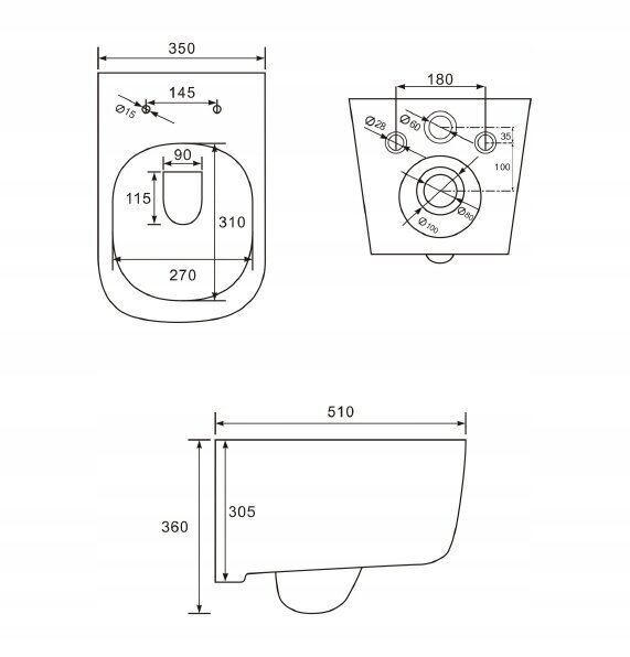 WC-pott Mexen Sofia Black Rimless Slim Duroplast aeglaselt isesulguva kaanega цена и информация | WС-potid | kaup24.ee