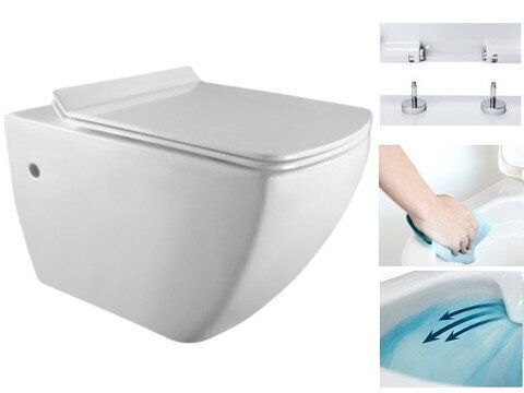 WC-pott Mexen Vega Rimless Slim aeglaselt isesulguva kaanega hind ja info | WС-potid | kaup24.ee