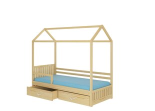 Кровать ADRK Furniture Rose 90x200 см с боковой защитой, светло-коричневая цена и информация | Детские кровати | kaup24.ee