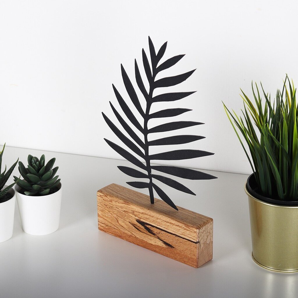 Dekoratiivne kujuke Palm Leaf Black hind ja info | Sisustuselemendid | kaup24.ee