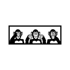 Metallist seinadekoratsioon Three Monkeys S, 50x18 cm цена и информация | Детали интерьера | kaup24.ee