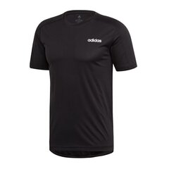 Спортивная футболка мужская Adidas D2M Plain Tee M DT8693, черная цена и информация | Мужская спортивная одежда | kaup24.ee
