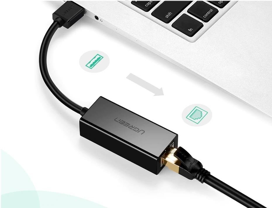 Ugreen MC209 USB 3.0 väline võrguadapter, hall hind ja info | USB jagajad, adapterid | kaup24.ee