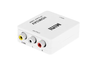 Roger Адаптер для Преобразования сигнала HDMI на RCA (+ Аудио) белый цена и информация | Адаптеры и USB-hub | kaup24.ee