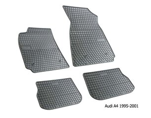 Резиновые коврики AUDI A4 - B5 1994-2001 /4pc, 0721 цена и информация | Модельные резиновые коврики | kaup24.ee