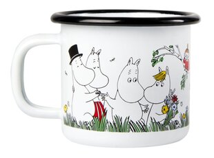 MOOMIN эмалированная чашка 1,5дл, Happy Family цена и информация | Стаканы, фужеры, кувшины | kaup24.ee