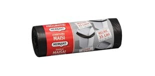 Prügikotid Merkant 35 L mustad 20 tk/rullis HD hind ja info | Prügikotid | kaup24.ee